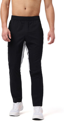 Asics Solid Men Black Track Pants