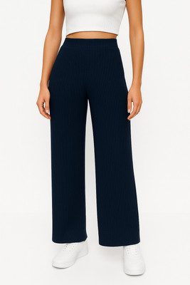 GALLIX CLOTHING Self Design Women Blue Track Pants