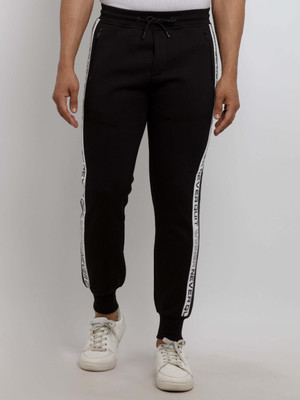 Status Quo Printed Men Black Track Pants