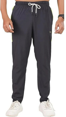 24 Street Solid Men Dark Blue Track Pants