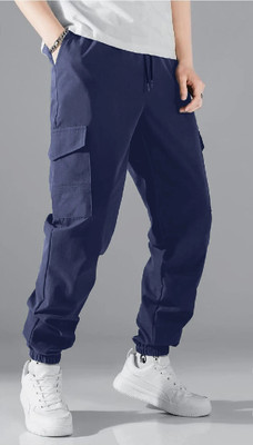VGS Solid Men Blue Track Pants