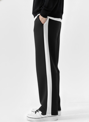 Dockstreet Striped Men Black Track Pants