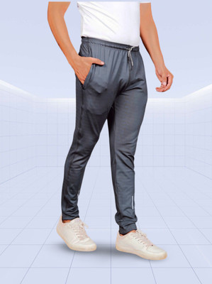 Cronix Solid Men Grey Track Pants
