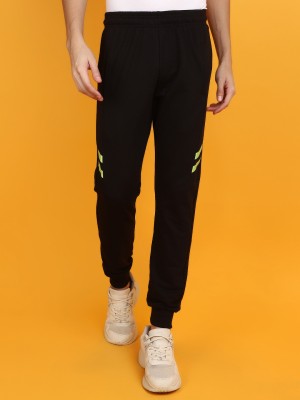 V-MART Colorblock Men Black, Black Track Pants