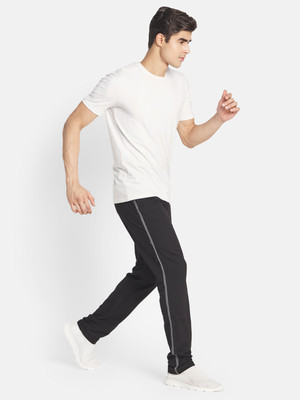 Octave Solid Men Black Track Pants