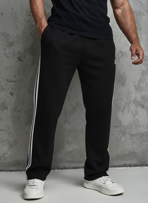 Dockstreet Self Design Men White, Black Track Pants