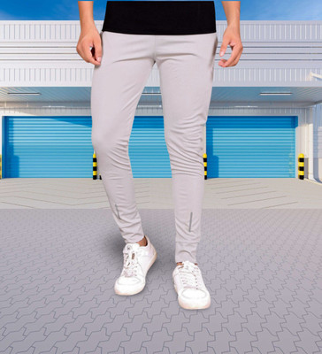 Cronix Solid Men Grey Track Pants