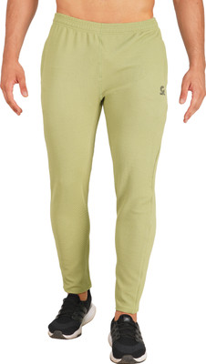 GOTO Solid Men Light Green Track Pants