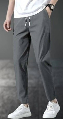 NityaFashion Solid Men Grey Track Pants