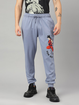 Free Authority Graphic Print Men Blue Track Pants