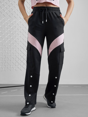 Tokyo Talkies Solid Women Black Track Pants