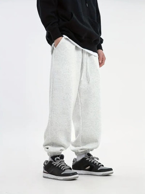 Dockstreet Solid Men Grey Track Pants