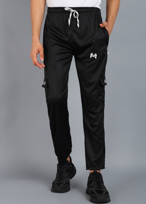 mank D Solid Men Black Track Pants