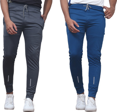 CLOTVIN TREND Striped Men Grey, Light Blue Track Pants