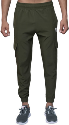 PS COLLECTION Solid Men Green Track Pants