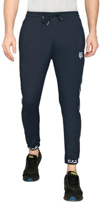 Raysx Solid, Washed, Self Design Men Blue Track Pants