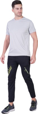 Wild Magic Solid Men Black Track Pants