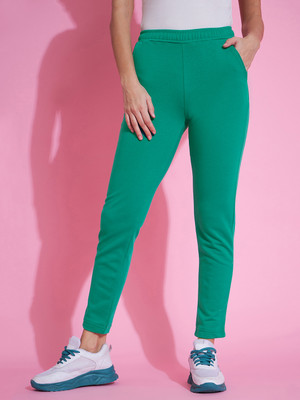 98 Degree North Colorblock Women Dark Green Track Pants
