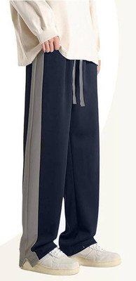 COMBRAIDED Self Design Men Blue, Grey Track Pants
