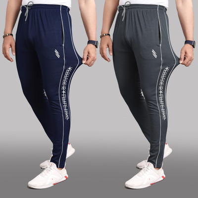 Z-DEVIL Printed Men Blue, Grey Track Pants