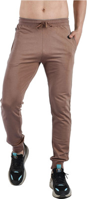 DBees Solid Men Brown Track Pants