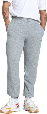 PUMA Solid Men Grey Track Pants