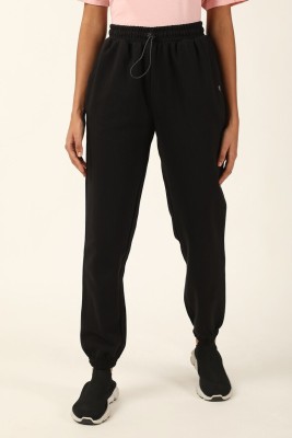 FOREVER 21 Solid Women Black Track Pants