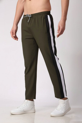 Gautam Enterprises Colorblock Men Olive Track Pants