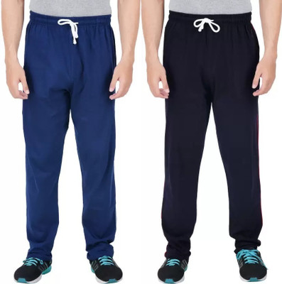 Wrodss Solid Men Blue Track Pants