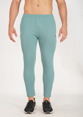 GOTO Solid Men Light Green Track Pants