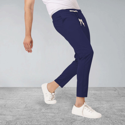 THE SARTHI FASHION WORLD Solid Men Blue Track Pants