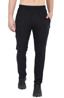 Zeffit Solid Men Black Track Pants