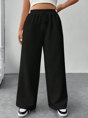 IRONDYE Solid Women Black Track Pants