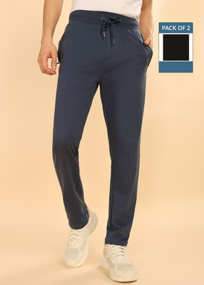 Force NXT Solid Men Black Track Pants