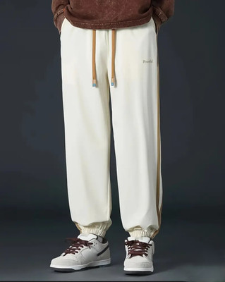 HFTRAKZWEAR Striped Men Beige Track Pants