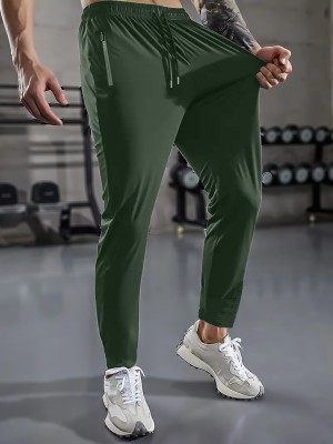 Lripsome Solid Men Olive Track Pants