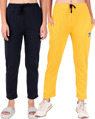 FASHIONHOUSETS Solid Women Yellow, Black Track Pants