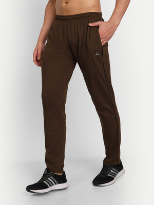 Zeffit Striped Men Brown Track Pants