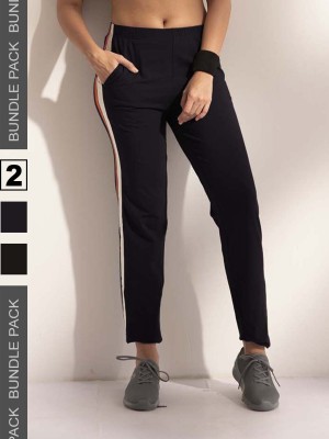 Lyra Solid Women Black Track Pants