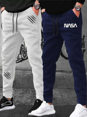 PKB garments Solid Men Grey, Dark Blue Track Pants