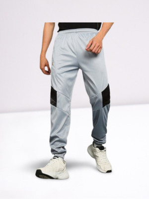 Qalm Brothers Colorblock Men Grey Track Pants