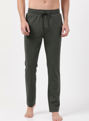 JOCKEY Solid Men Dark Green Track Pants