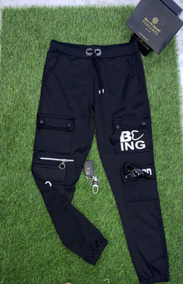 JAKCOM Printed Men Black Track Pants