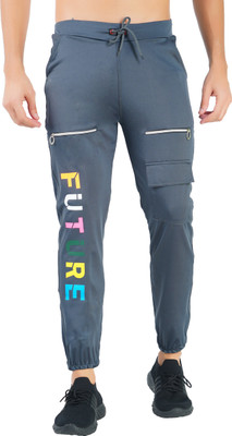 Plus Fitpro Printed Men Grey Track Pants