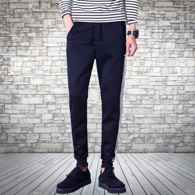 Tee town Colorblock Men Blue Track Pants