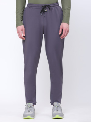 DIDA Solid Men Grey Track Pants