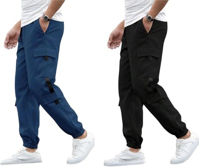 SUN BEAUTY FASHIONISTA HUB Solid Men Blue, Black Track Pants