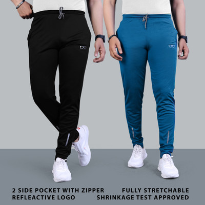 FABREXA Self Design Men Multicolor Track Pants
