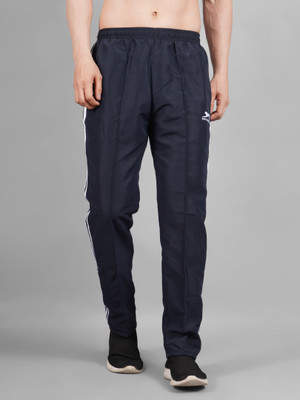 Shiv Naresh Self Design Men Dark Blue, White Track Pants