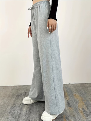 Dockstreet Solid Women Grey Track Pants